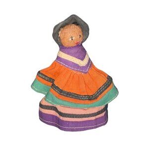 Vintage Seminole Native American Doll Palmetto Fiber Handmade Collectible